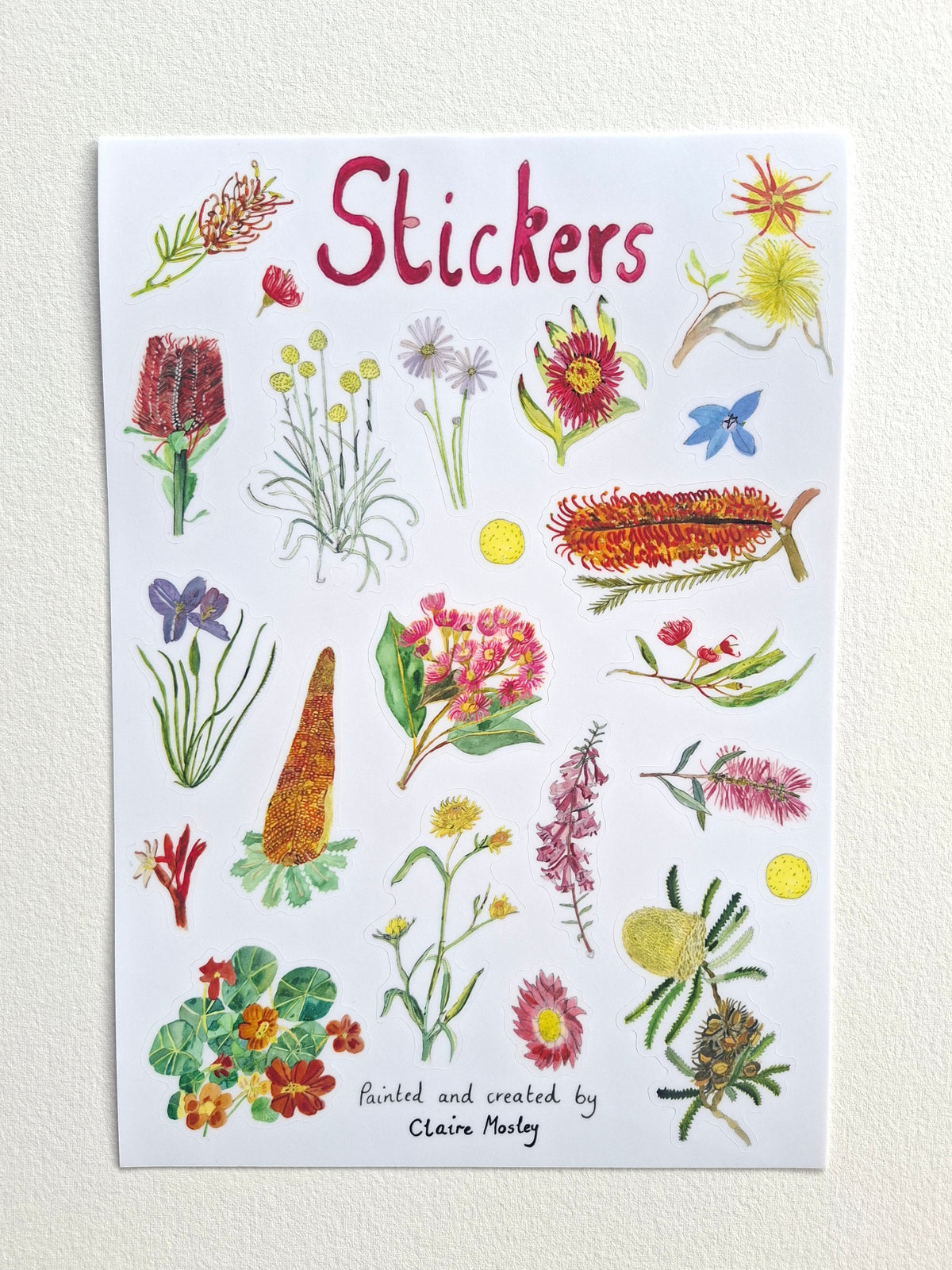 A5 Flowers Sticker Sheet