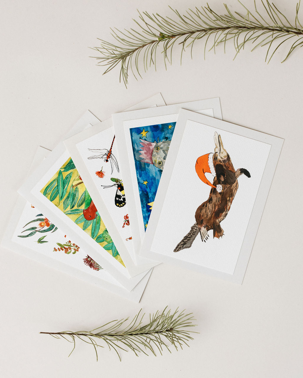 Festive Greeting Cards ~ Pack of 5
