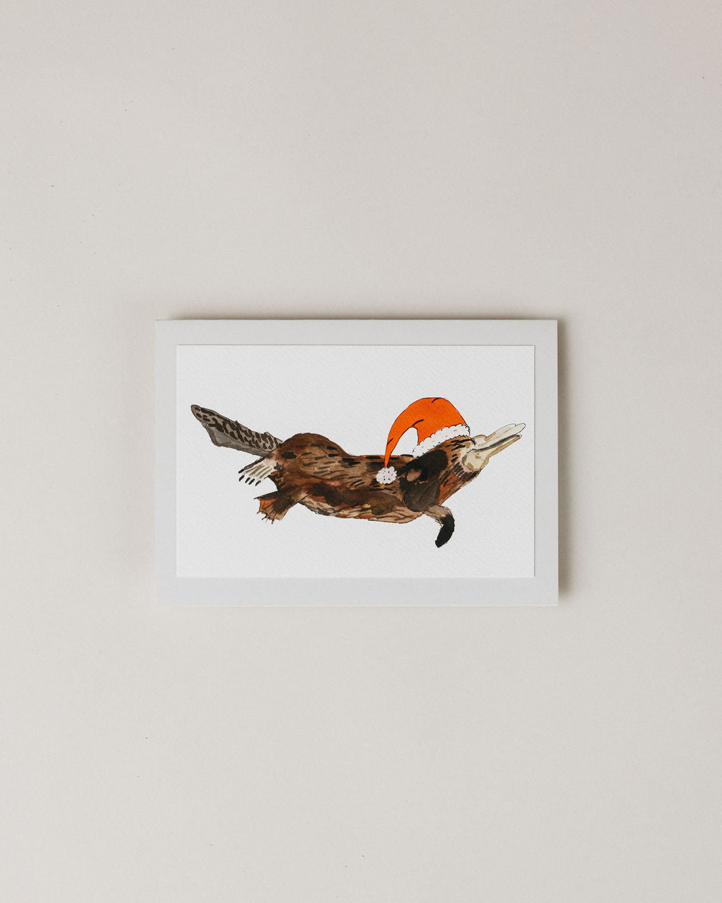 A Greeting Card ~ Santa Platypus