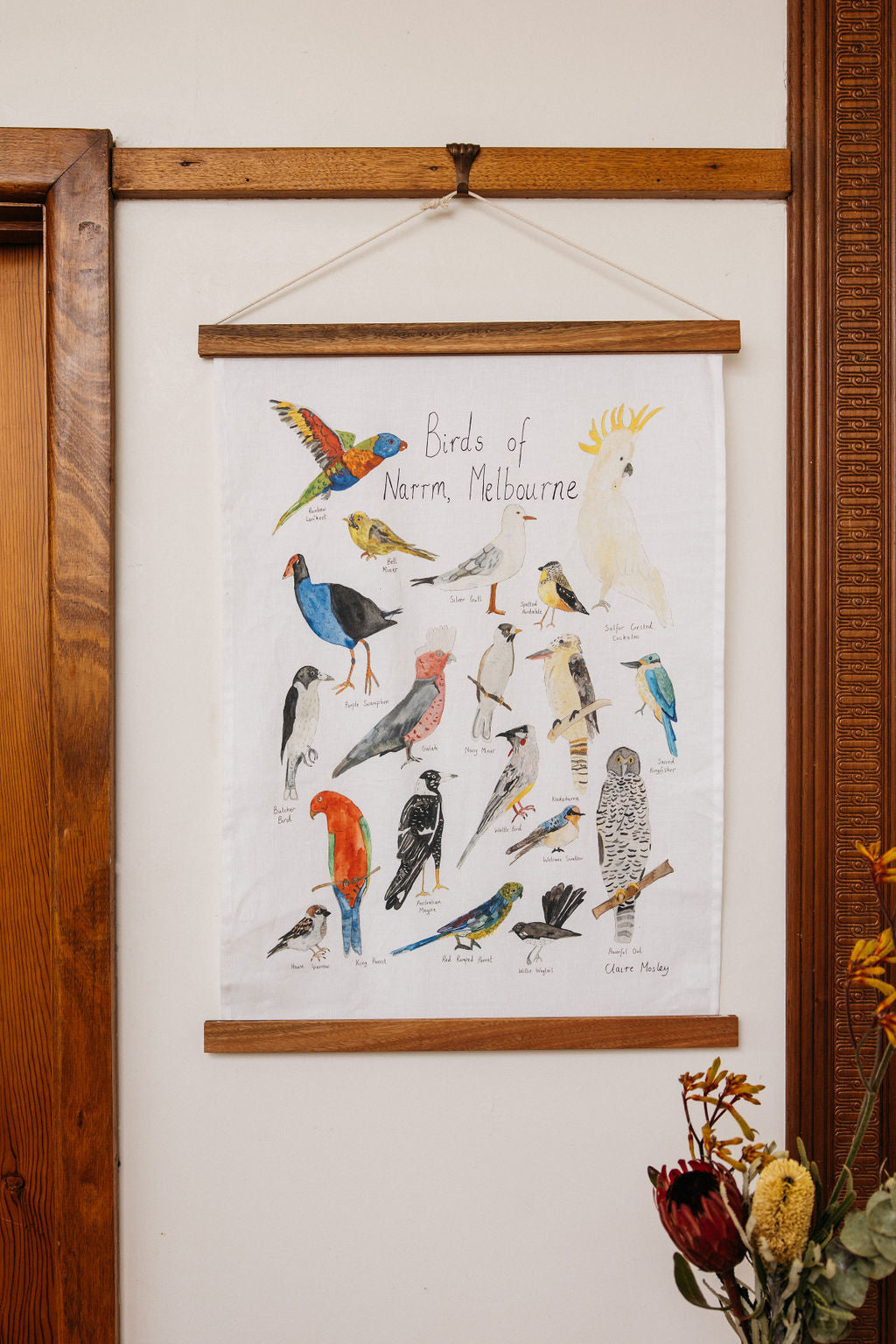 A Tea Towel ~ Birds Of Narrm, (Melbourne)