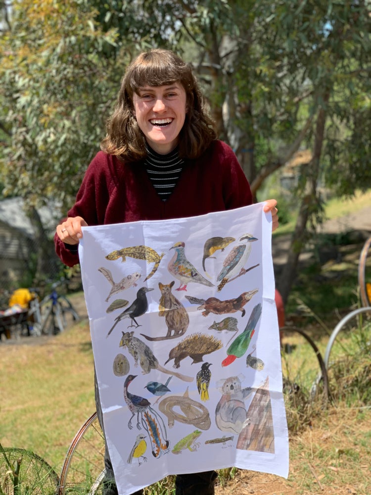 A Tea Towel ~ East Victorian Animals