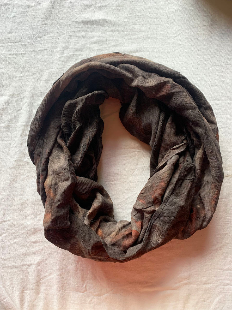 Chocolate Eco-Dyed Scarf